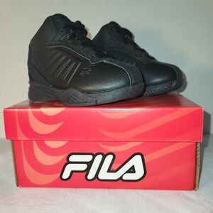 FILA Entrapment 6 Hi Top Sneakers Kids Sz US 6.5 Black Shoes NEW 7BM00054 001